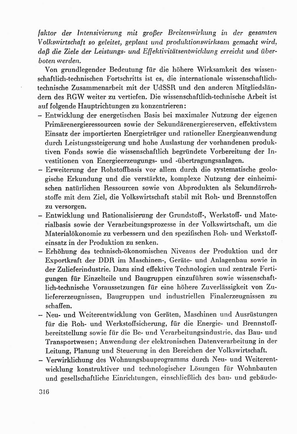 Protokoll der Verhandlungen des Ⅸ. Parteitages der Sozialistischen Einheitspartei Deutschlands (SED) [Deutsche Demokratische Republik (DDR)] 1976, Band 2, Seite 316 (Prot. Verh. Ⅸ. PT SED DDR 1976, Bd. 2, S. 316)