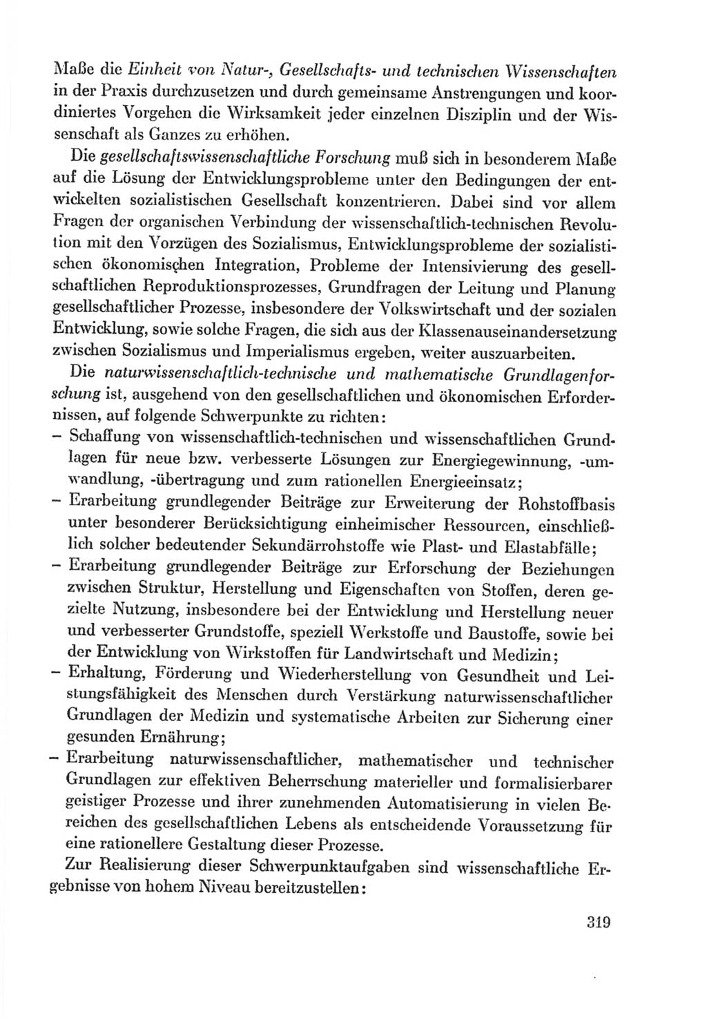 Protokoll der Verhandlungen des Ⅸ. Parteitages der Sozialistischen Einheitspartei Deutschlands (SED) [Deutsche Demokratische Republik (DDR)] 1976, Band 2, Seite 319 (Prot. Verh. Ⅸ. PT SED DDR 1976, Bd. 2, S. 319)
