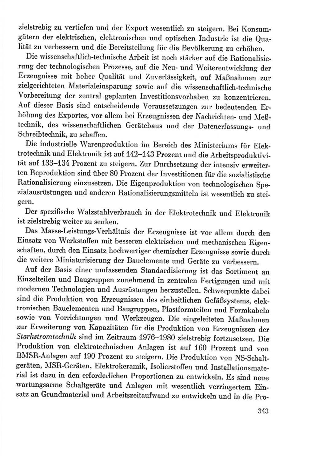 Protokoll der Verhandlungen des Ⅸ. Parteitages der Sozialistischen Einheitspartei Deutschlands (SED) [Deutsche Demokratische Republik (DDR)] 1976, Band 2, Seite 343 (Prot. Verh. Ⅸ. PT SED DDR 1976, Bd. 2, S. 343)