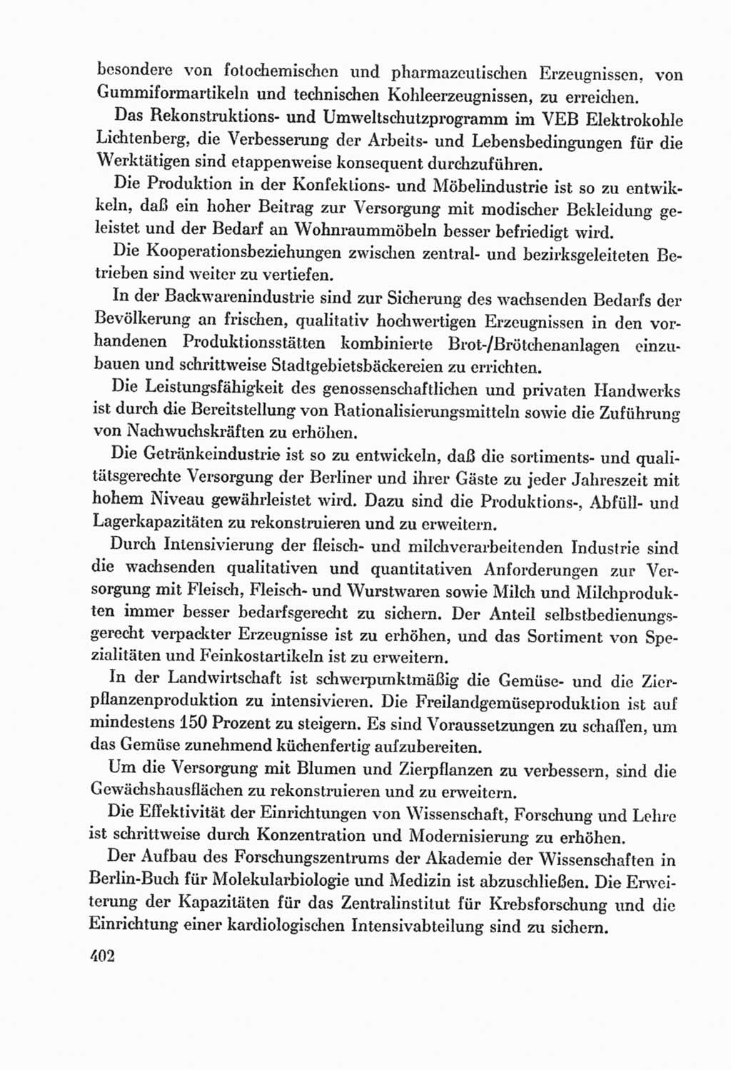 Protokoll der Verhandlungen des Ⅸ. Parteitages der Sozialistischen Einheitspartei Deutschlands (SED) [Deutsche Demokratische Republik (DDR)] 1976, Band 2, Seite 402 (Prot. Verh. Ⅸ. PT SED DDR 1976, Bd. 2, S. 402)