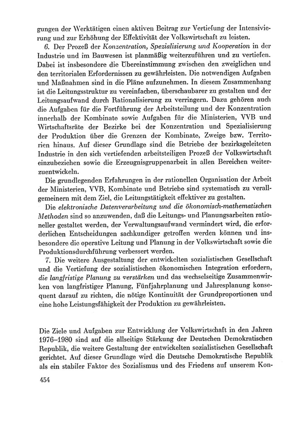 Protokoll der Verhandlungen des Ⅸ. Parteitages der Sozialistischen Einheitspartei Deutschlands (SED) [Deutsche Demokratische Republik (DDR)] 1976, Band 2, Seite 454 (Prot. Verh. Ⅸ. PT SED DDR 1976, Bd. 2, S. 454)