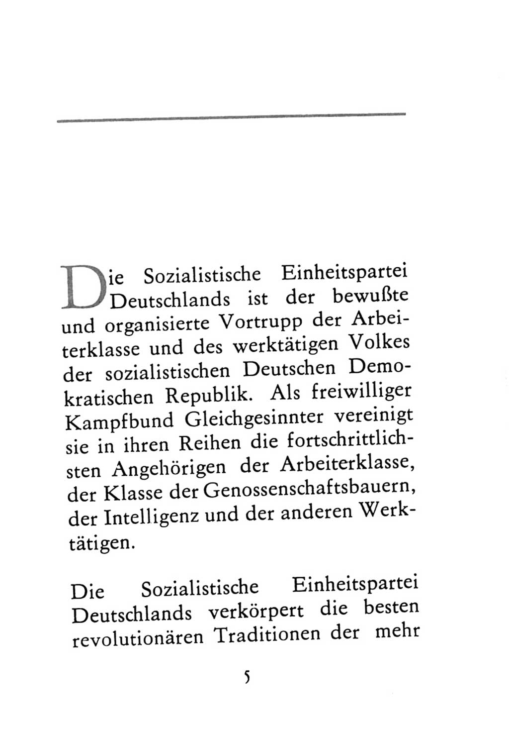 Statut der Sozialistischen Einheitspartei Deutschlands (SED) 1976, Seite 5 (St. SED DDR 1976, S. 5)