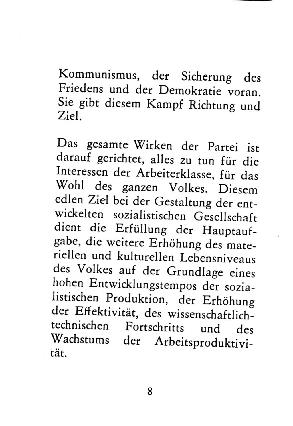Statut der Sozialistischen Einheitspartei Deutschlands (SED) 1976, Seite 8 (St. SED DDR 1976, S. 8)