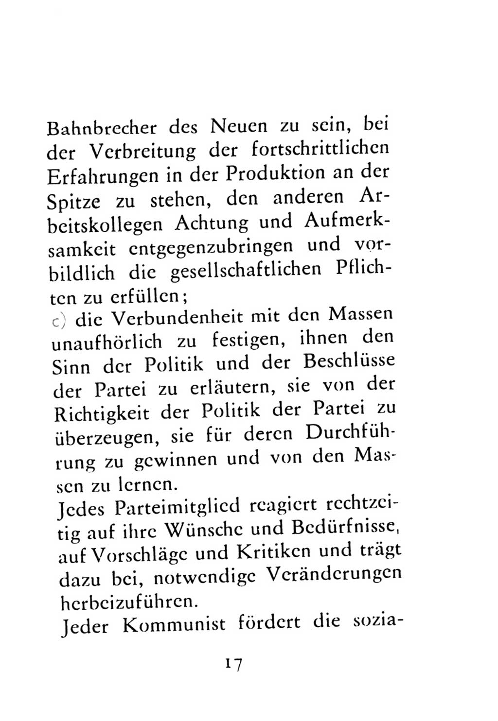Statut der Sozialistischen Einheitspartei Deutschlands (SED) 1976, Seite 17 (St. SED DDR 1976, S. 17)