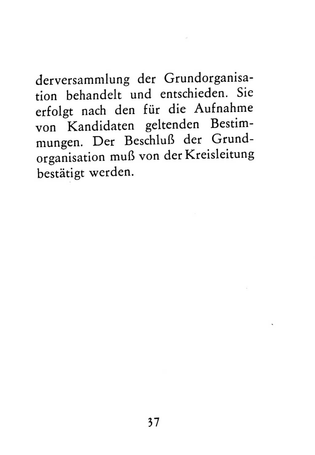 Statut der Sozialistischen Einheitspartei Deutschlands (SED) 1976, Seite 37 (St. SED DDR 1976, S. 37)