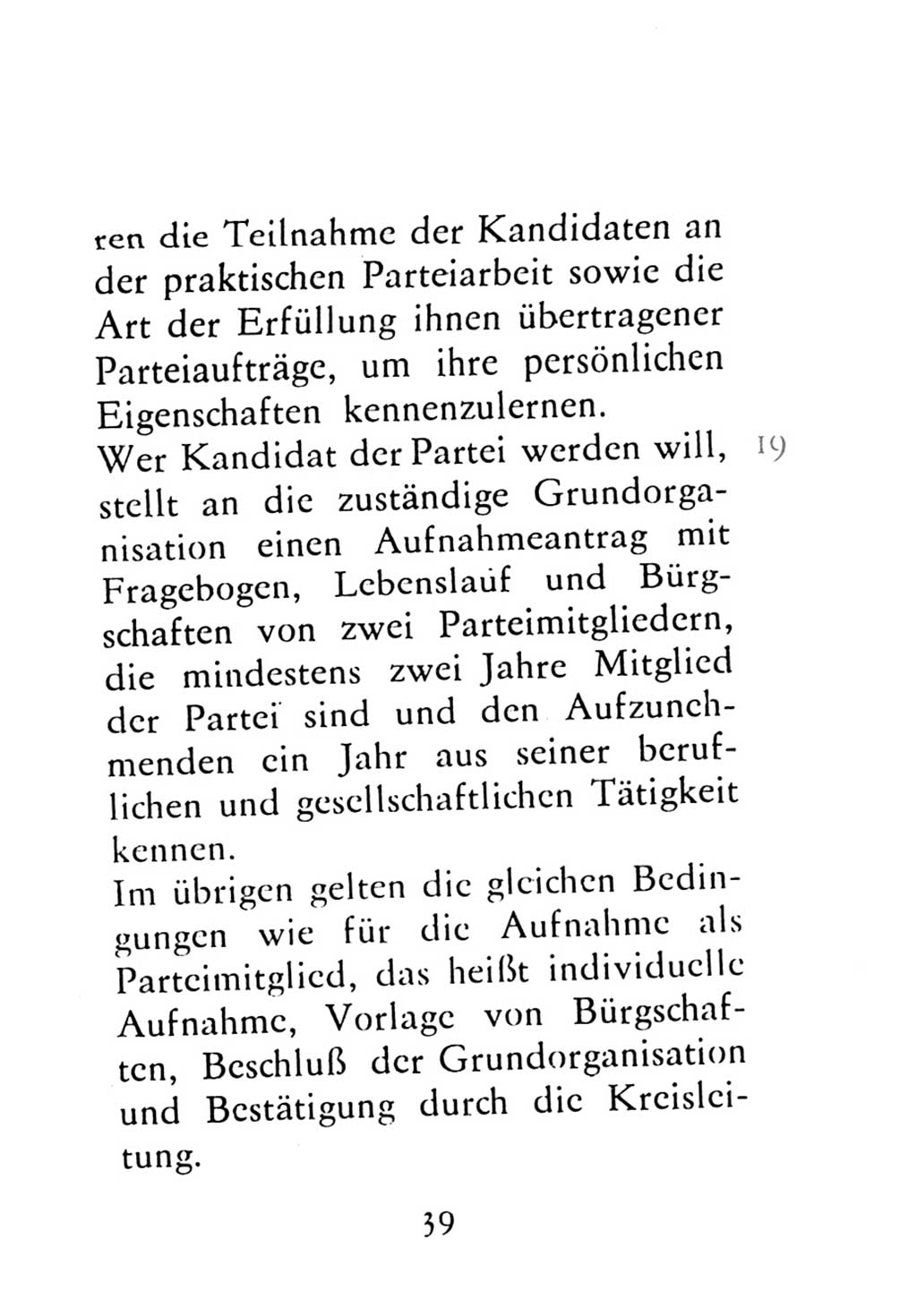 Statut der Sozialistischen Einheitspartei Deutschlands (SED) 1976, Seite 39 (St. SED DDR 1976, S. 39)