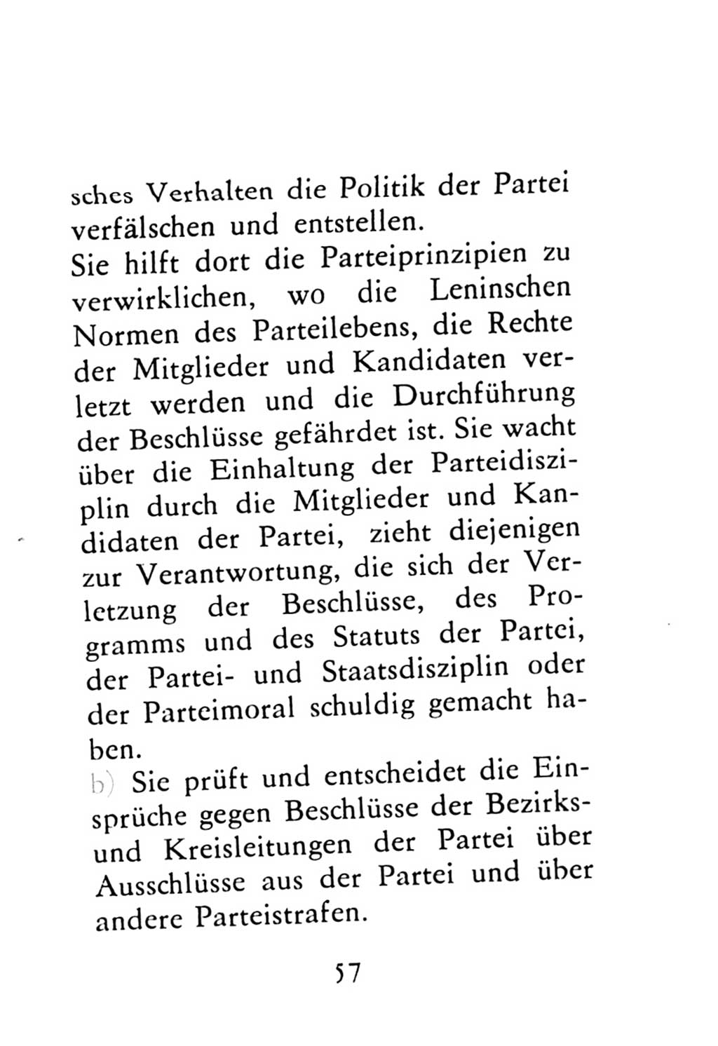 Statut der Sozialistischen Einheitspartei Deutschlands (SED) 1976, Seite 57 (St. SED DDR 1976, S. 57)