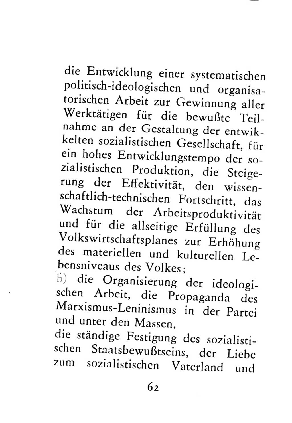 Statut der Sozialistischen Einheitspartei Deutschlands (SED) 1976, Seite 62 (St. SED DDR 1976, S. 62)