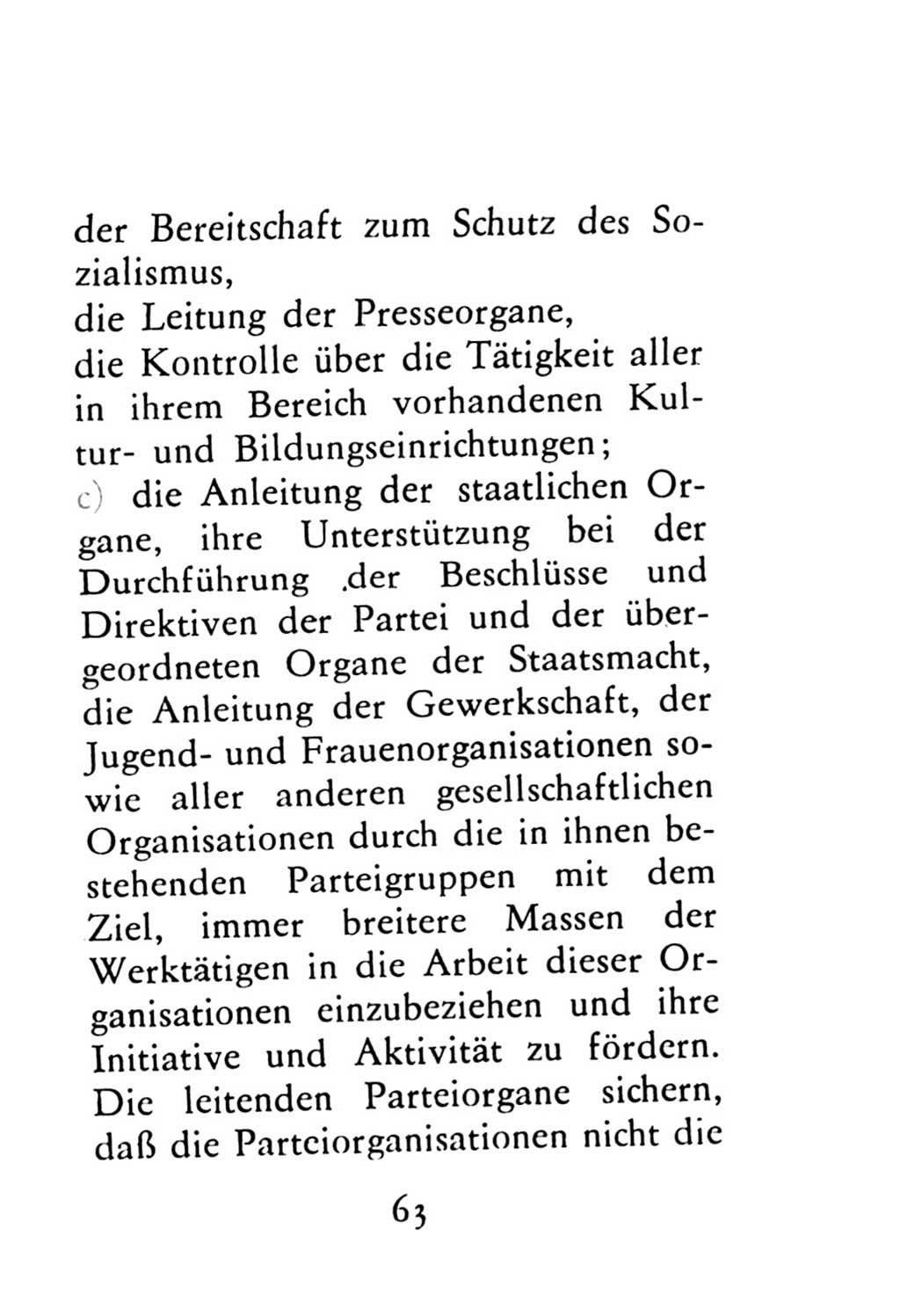 Statut der Sozialistischen Einheitspartei Deutschlands (SED) 1976, Seite 63 (St. SED DDR 1976, S. 63)