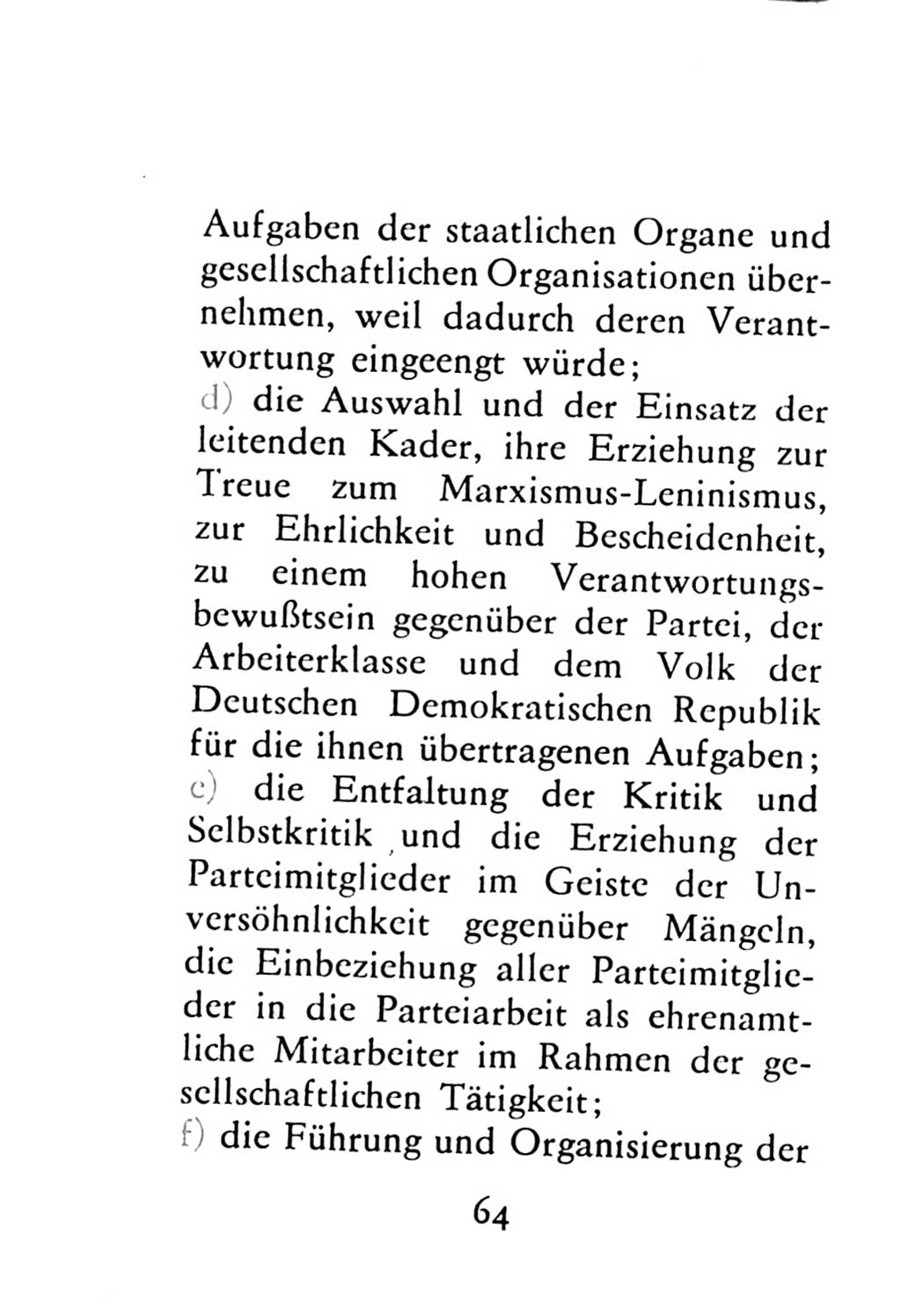 Statut der Sozialistischen Einheitspartei Deutschlands (SED) 1976, Seite 64 (St. SED DDR 1976, S. 64)