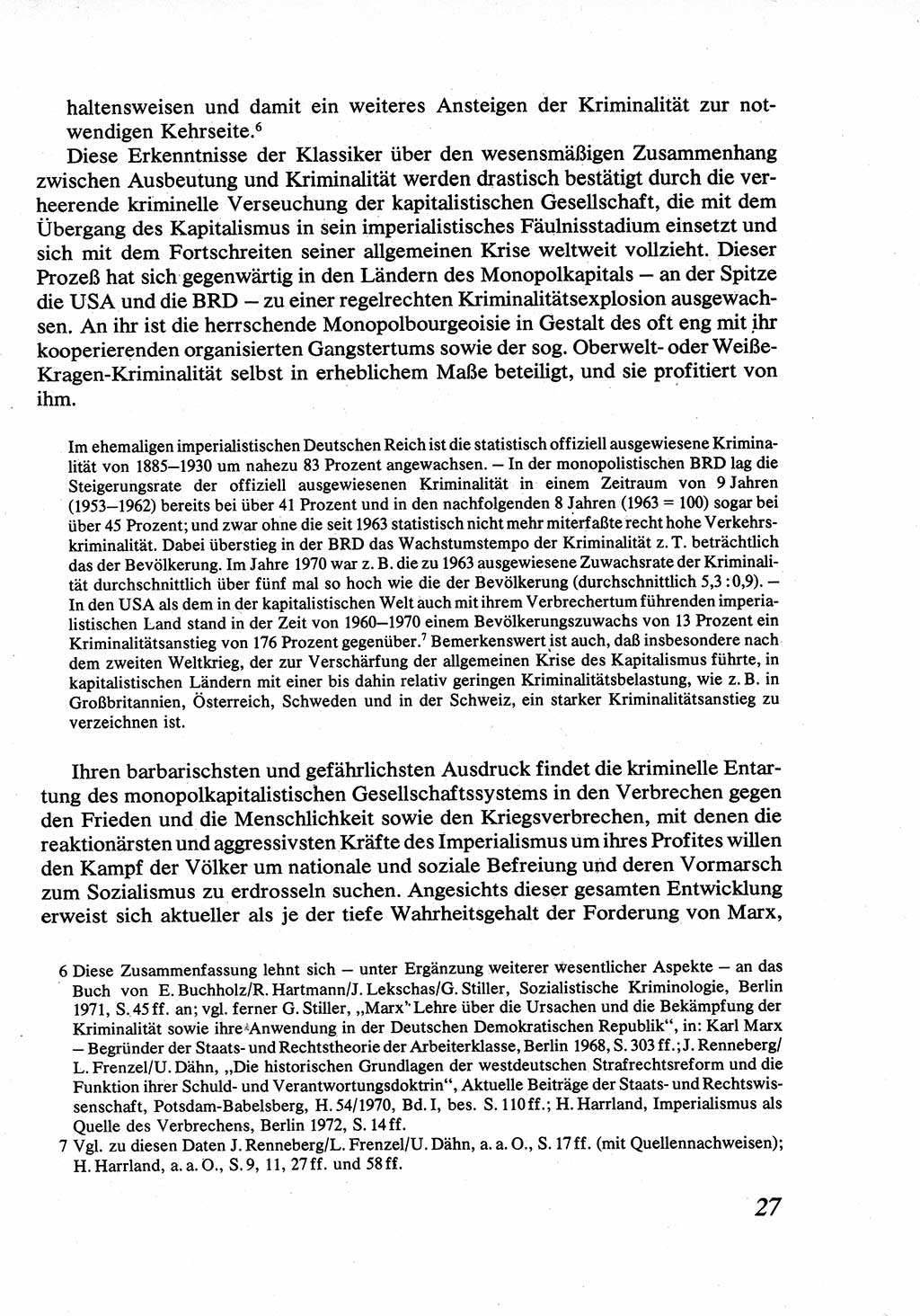 Strafrecht [Deutsche Demokratische Republik (DDR)], Allgemeiner Teil, Lehrbuch 1976, Seite 27 (Strafr. DDR AT Lb. 1976, S. 27)