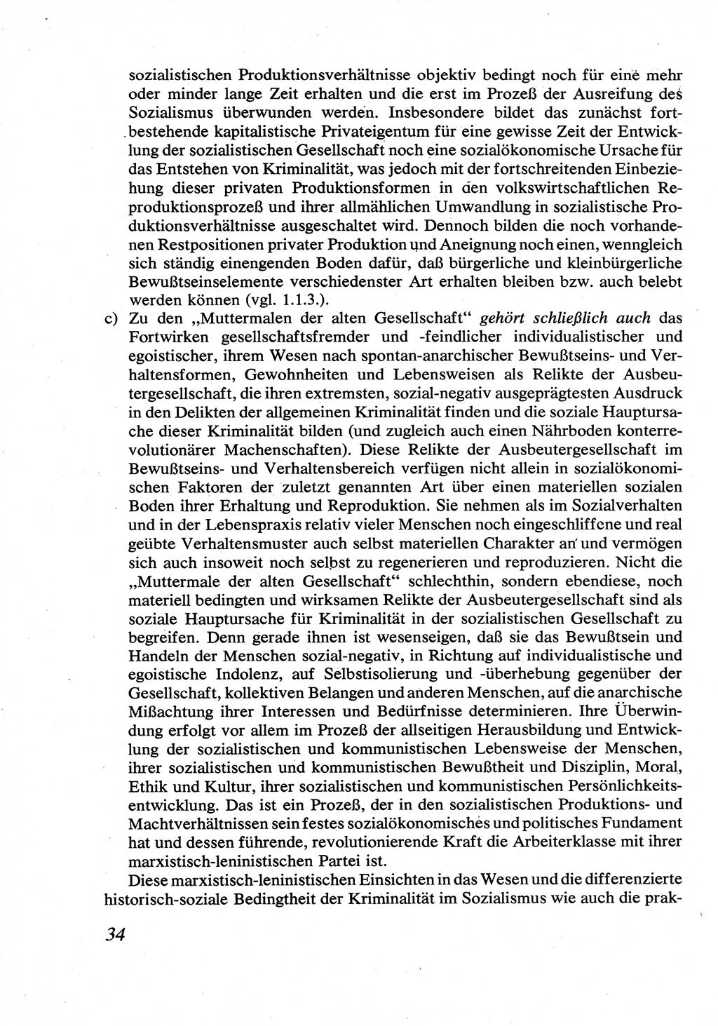 Strafrecht [Deutsche Demokratische Republik (DDR)], Allgemeiner Teil, Lehrbuch 1976, Seite 34 (Strafr. DDR AT Lb. 1976, S. 34)