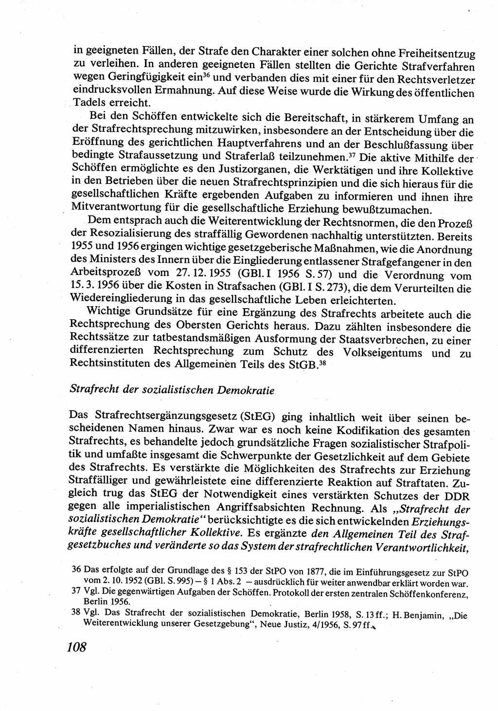 Strafrecht [Deutsche Demokratische Republik (DDR)], Allgemeiner Teil, Lehrbuch 1976, Seite 108 (Strafr. DDR AT Lb. 1976, S. 108)