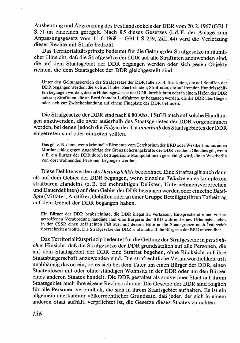 Strafrecht [Deutsche Demokratische Republik (DDR)], Allgemeiner Teil, Lehrbuch 1976, Seite 136 (Strafr. DDR AT Lb. 1976, S. 136)