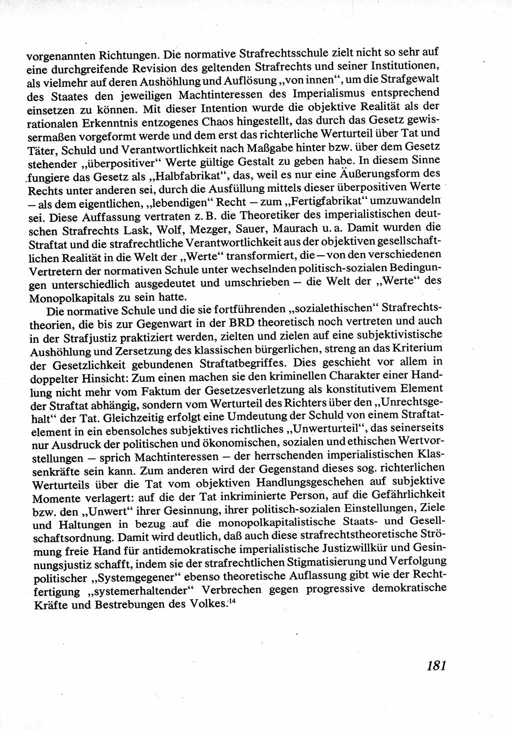 Strafrecht [Deutsche Demokratische Republik (DDR)], Allgemeiner Teil, Lehrbuch 1976, Seite 181 (Strafr. DDR AT Lb. 1976, S. 181)