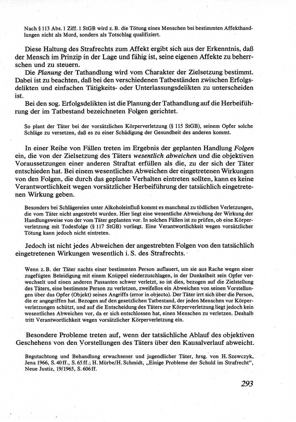 Strafrecht [Deutsche Demokratische Republik (DDR)], Allgemeiner Teil, Lehrbuch 1976, Seite 293 (Strafr. DDR AT Lb. 1976, S. 293)
