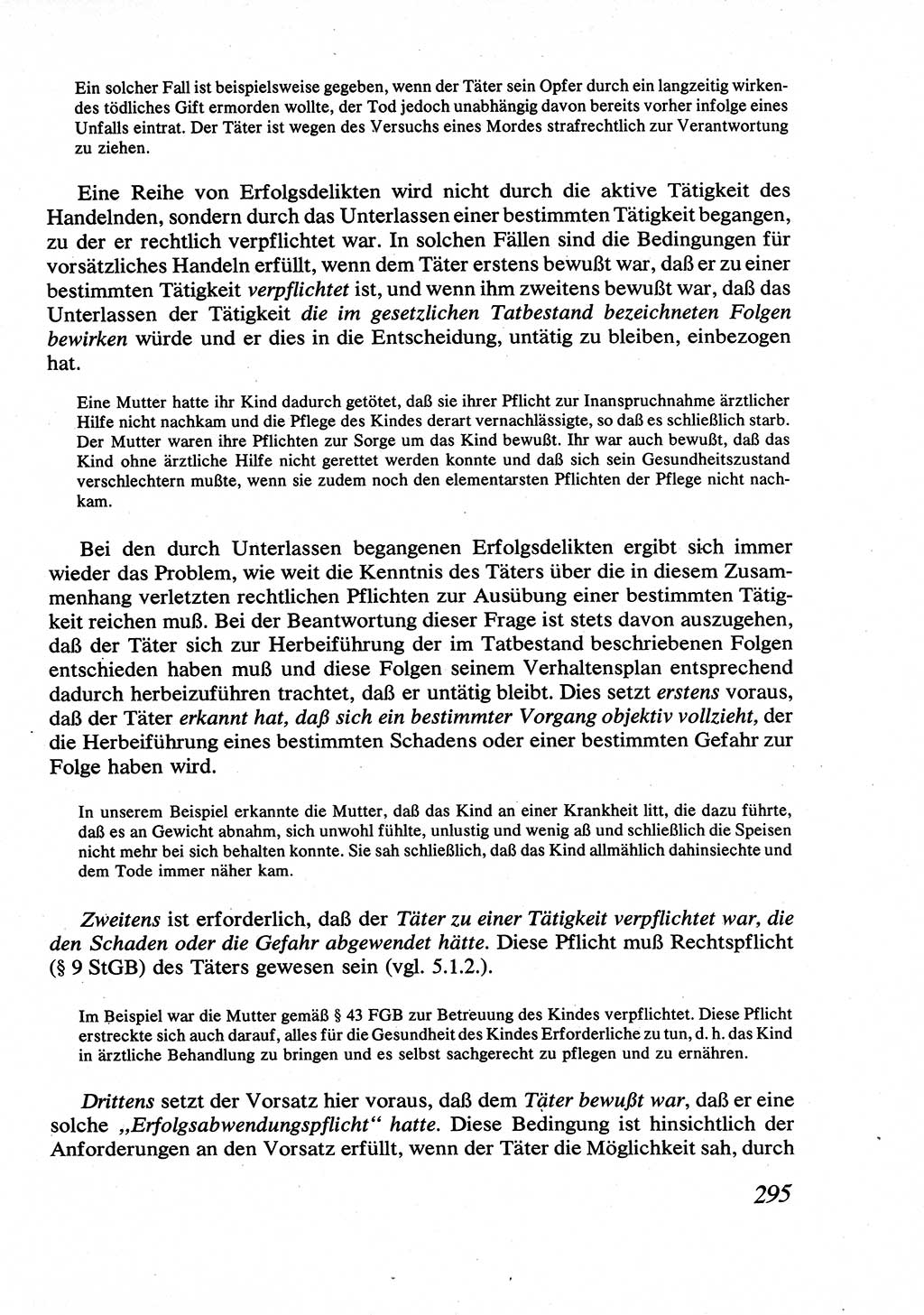 Strafrecht [Deutsche Demokratische Republik (DDR)], Allgemeiner Teil, Lehrbuch 1976, Seite 295 (Strafr. DDR AT Lb. 1976, S. 295)