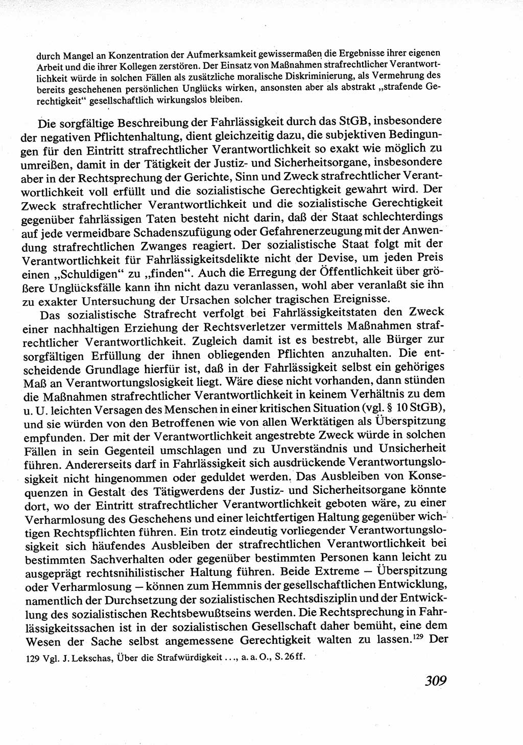 Strafrecht [Deutsche Demokratische Republik (DDR)], Allgemeiner Teil, Lehrbuch 1976, Seite 309 (Strafr. DDR AT Lb. 1976, S. 309)