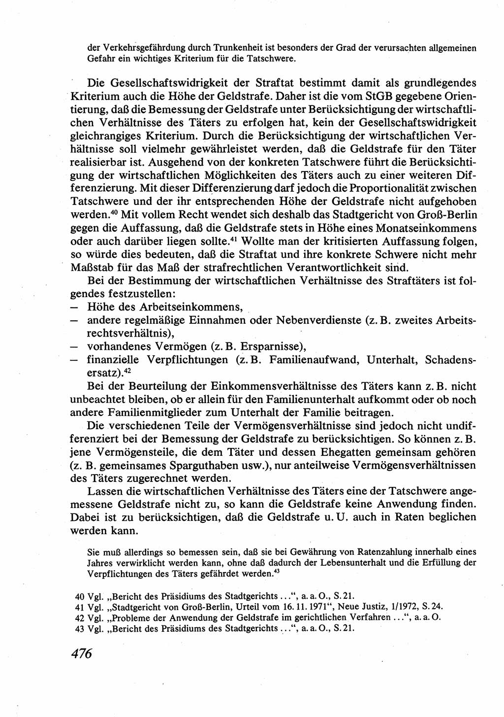 Strafrecht [Deutsche Demokratische Republik (DDR)], Allgemeiner Teil, Lehrbuch 1976, Seite 476 (Strafr. DDR AT Lb. 1976, S. 476)