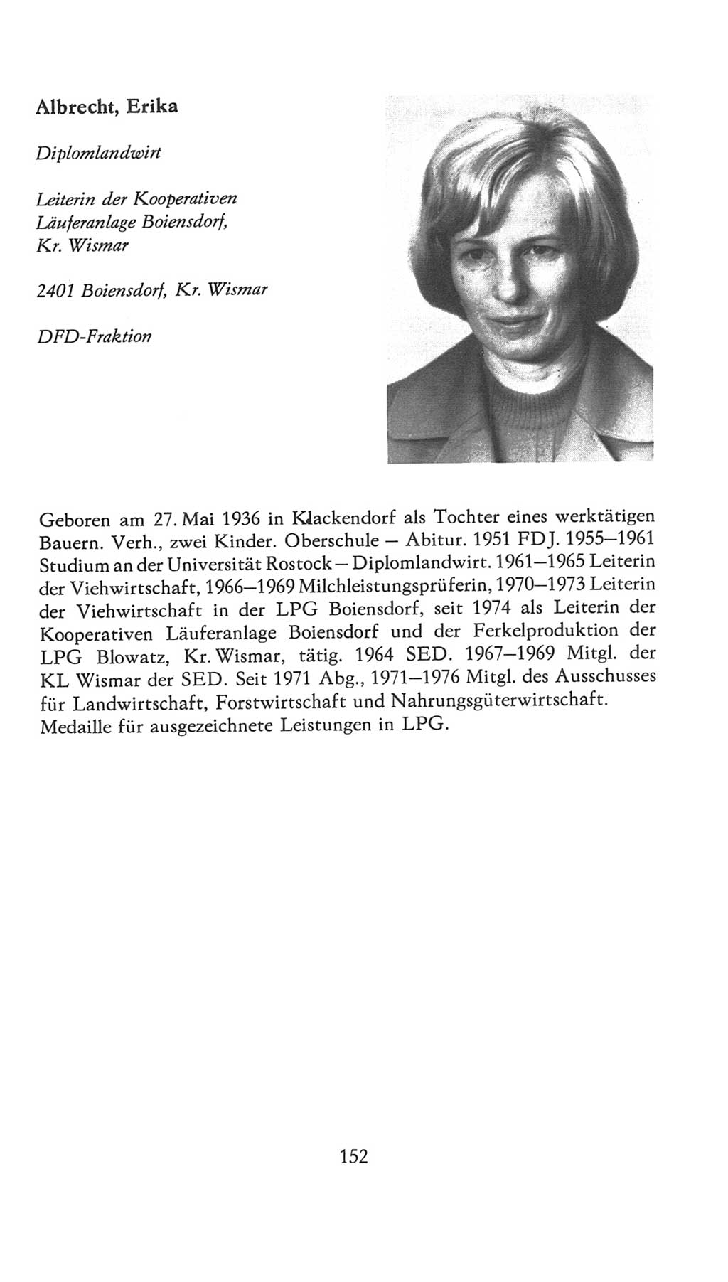 Volkskammer (VK) der Deutschen Demokratischen Republik (DDR), 7. Wahlperiode 1976-1981, Seite 152 (VK. DDR 7. WP. 1976-1981, S. 152)
