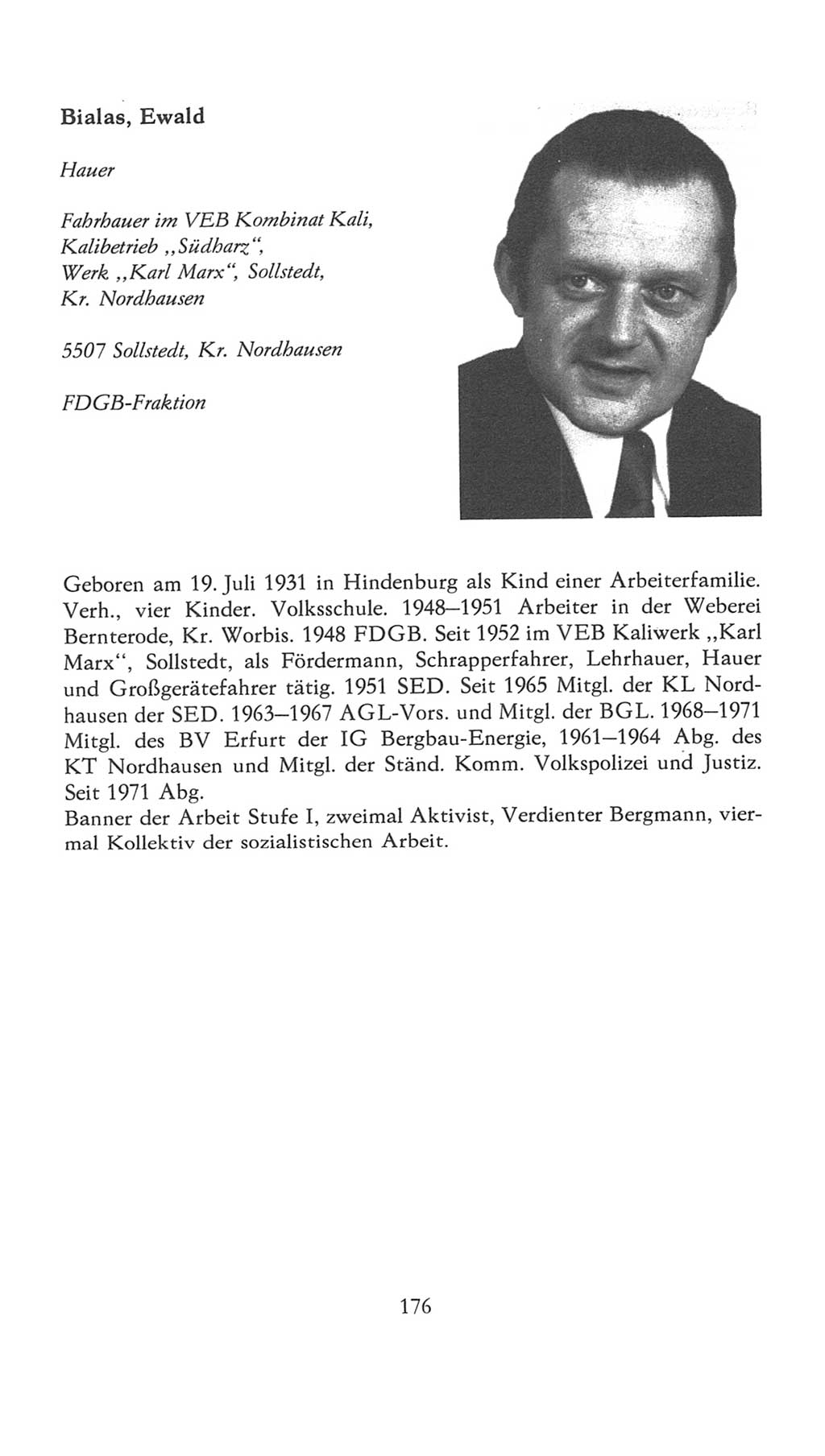 Volkskammer (VK) der Deutschen Demokratischen Republik (DDR), 7. Wahlperiode 1976-1981, Seite 176 (VK. DDR 7. WP. 1976-1981, S. 176)