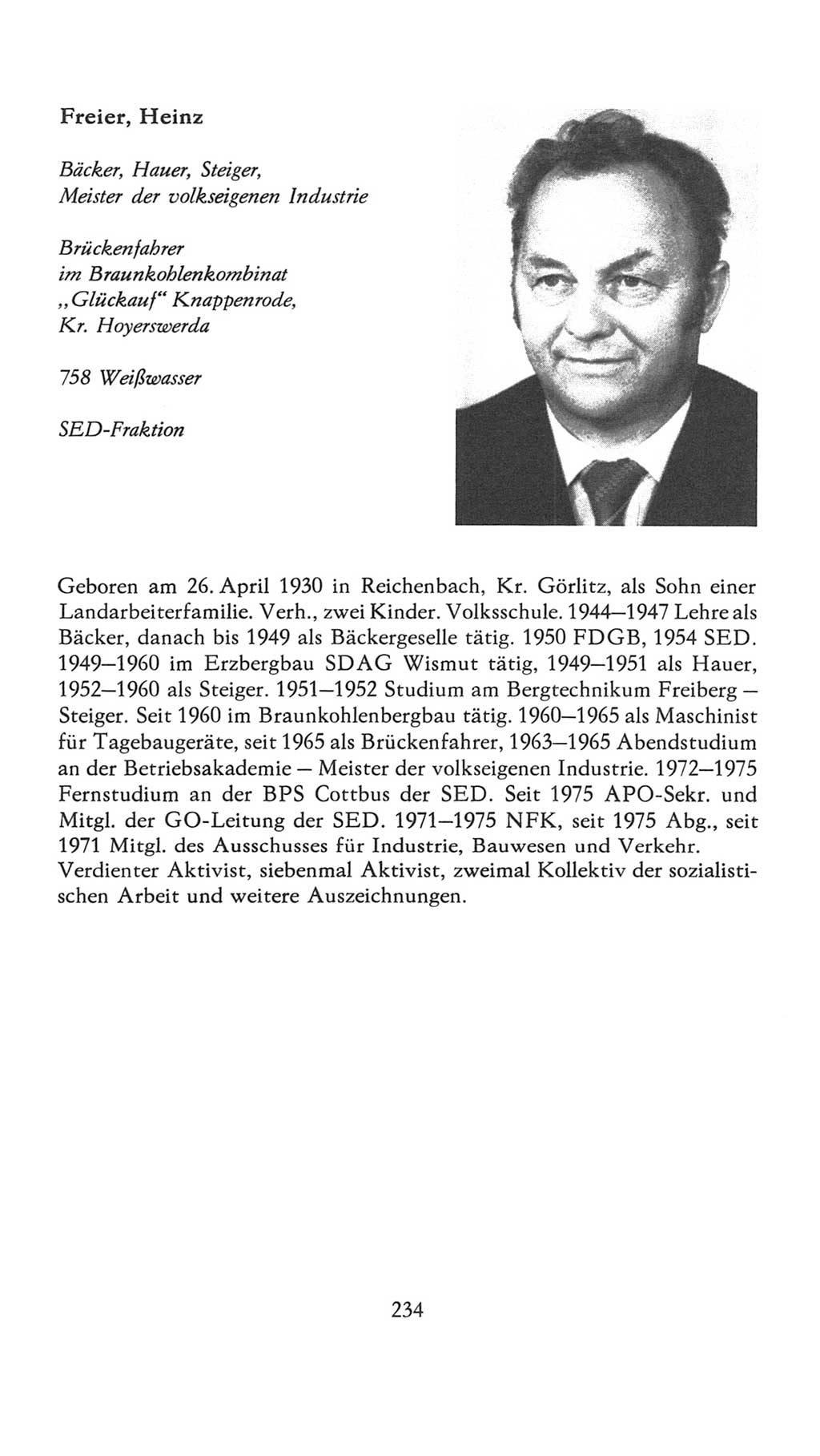 Volkskammer (VK) der Deutschen Demokratischen Republik (DDR), 7. Wahlperiode 1976-1981, Seite 234 (VK. DDR 7. WP. 1976-1981, S. 234)