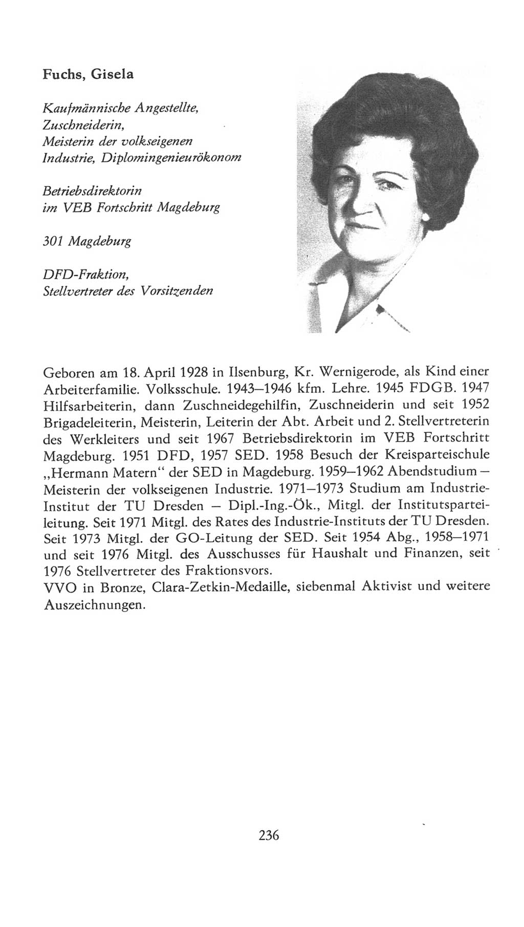 Volkskammer (VK) der Deutschen Demokratischen Republik (DDR), 7. Wahlperiode 1976-1981, Seite 236 (VK. DDR 7. WP. 1976-1981, S. 236)