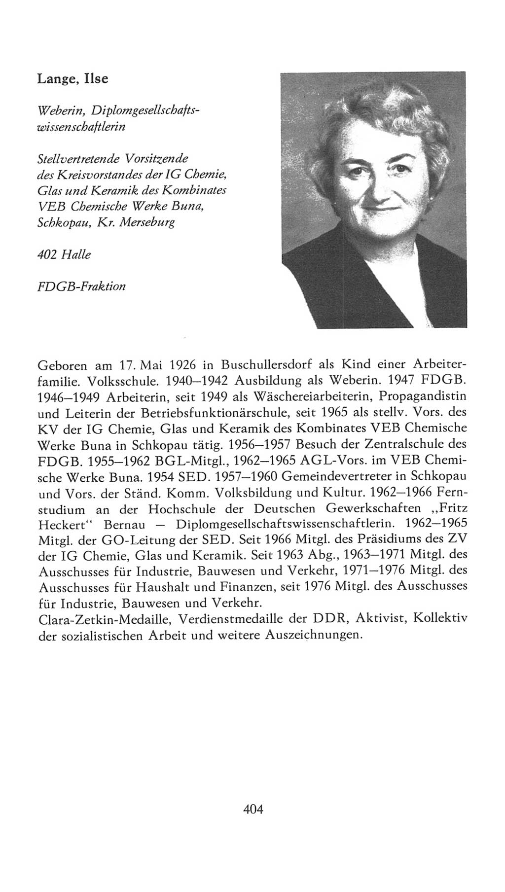 Volkskammer (VK) der Deutschen Demokratischen Republik (DDR), 7. Wahlperiode 1976-1981, Seite 404 (VK. DDR 7. WP. 1976-1981, S. 404)
