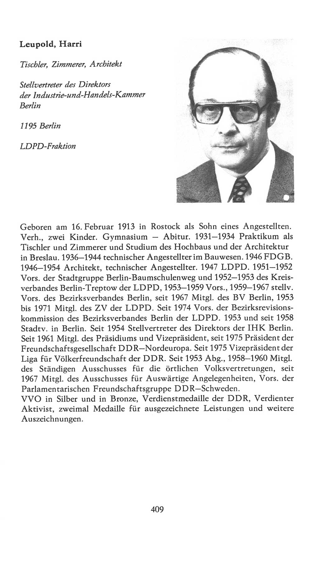 Volkskammer (VK) der Deutschen Demokratischen Republik (DDR), 7. Wahlperiode 1976-1981, Seite 409 (VK. DDR 7. WP. 1976-1981, S. 409)