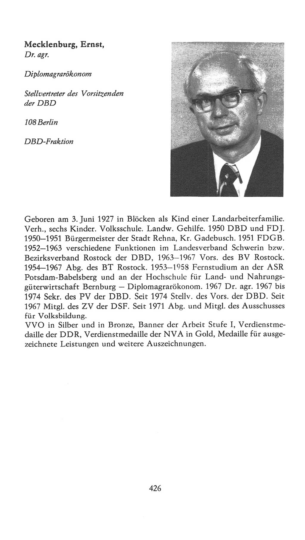 Volkskammer (VK) der Deutschen Demokratischen Republik (DDR), 7. Wahlperiode 1976-1981, Seite 426 (VK. DDR 7. WP. 1976-1981, S. 426)