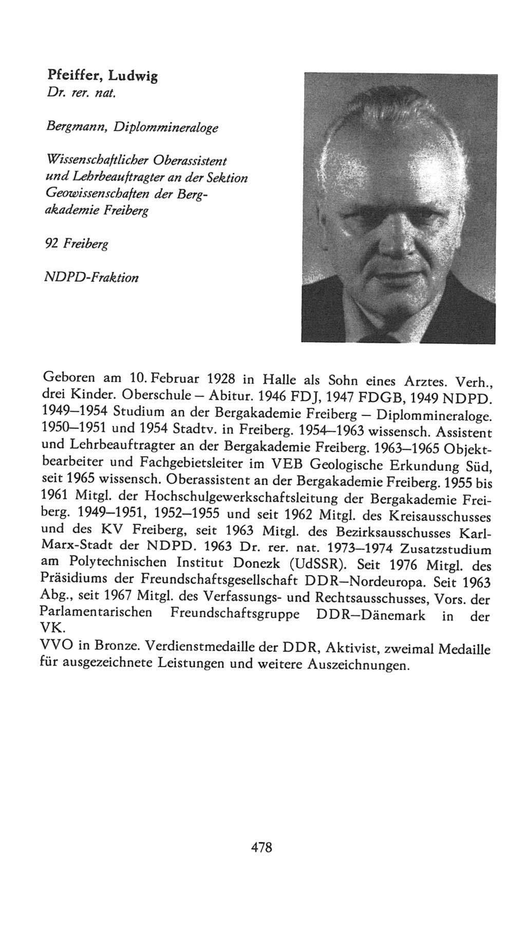 Volkskammer (VK) der Deutschen Demokratischen Republik (DDR), 7. Wahlperiode 1976-1981, Seite 478 (VK. DDR 7. WP. 1976-1981, S. 478)