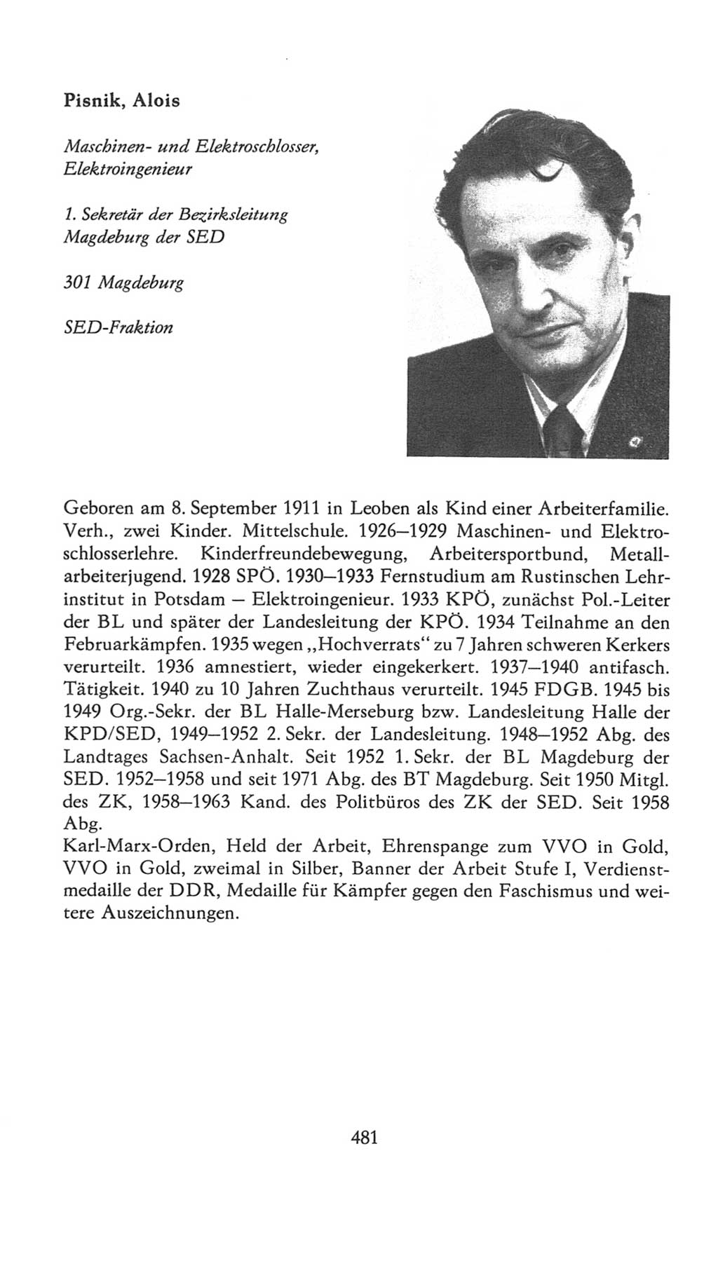 Volkskammer (VK) der Deutschen Demokratischen Republik (DDR), 7. Wahlperiode 1976-1981, Seite 481 (VK. DDR 7. WP. 1976-1981, S. 481)