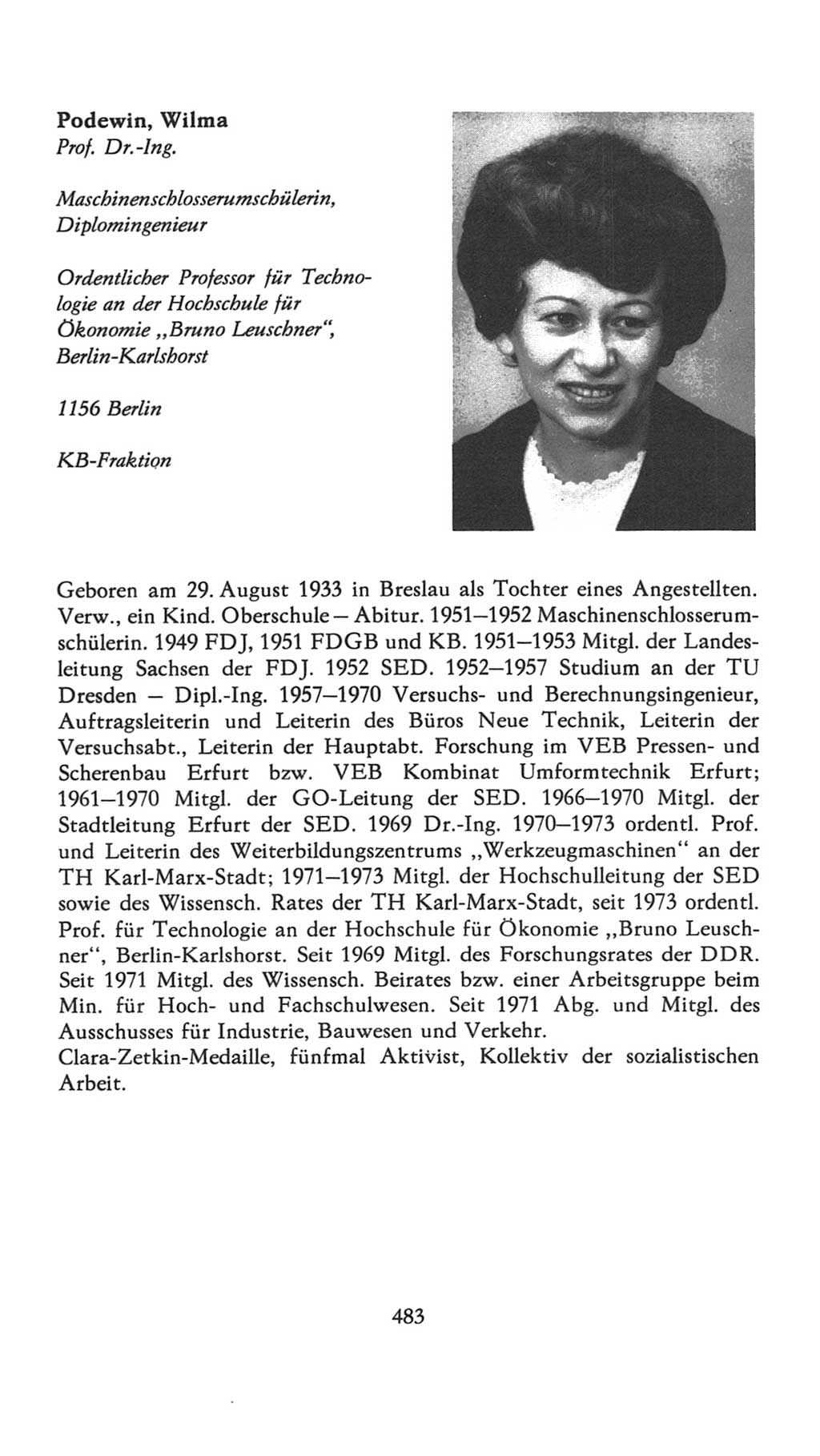Volkskammer (VK) der Deutschen Demokratischen Republik (DDR), 7. Wahlperiode 1976-1981, Seite 483 (VK. DDR 7. WP. 1976-1981, S. 483)