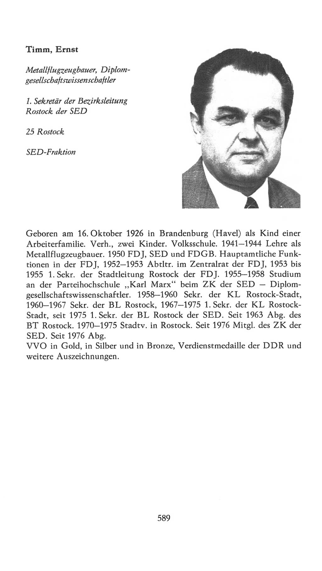 Volkskammer (VK) der Deutschen Demokratischen Republik (DDR), 7. Wahlperiode 1976-1981, Seite 589 (VK. DDR 7. WP. 1976-1981, S. 589)