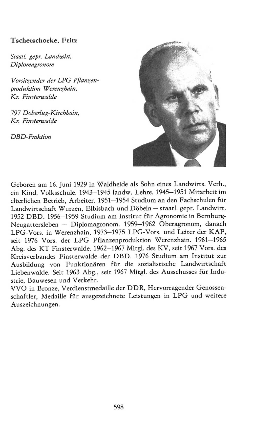 Volkskammer (VK) der Deutschen Demokratischen Republik (DDR), 7. Wahlperiode 1976-1981, Seite 598 (VK. DDR 7. WP. 1976-1981, S. 598)
