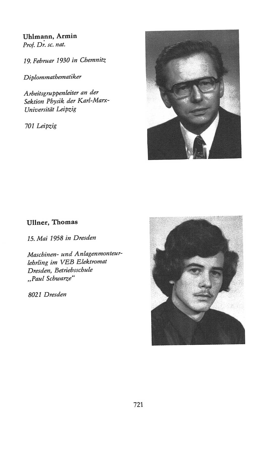 Volkskammer (VK) der Deutschen Demokratischen Republik (DDR), 7. Wahlperiode 1976-1981, Seite 721 (VK. DDR 7. WP. 1976-1981, S. 721)