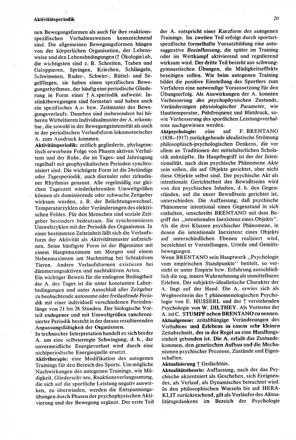 Wörterbuch der Psychologie [Deutsche Demokratische Republik (DDR)] 1976, Seite 20 (Wb. Psych. DDR 1976, S. 20)