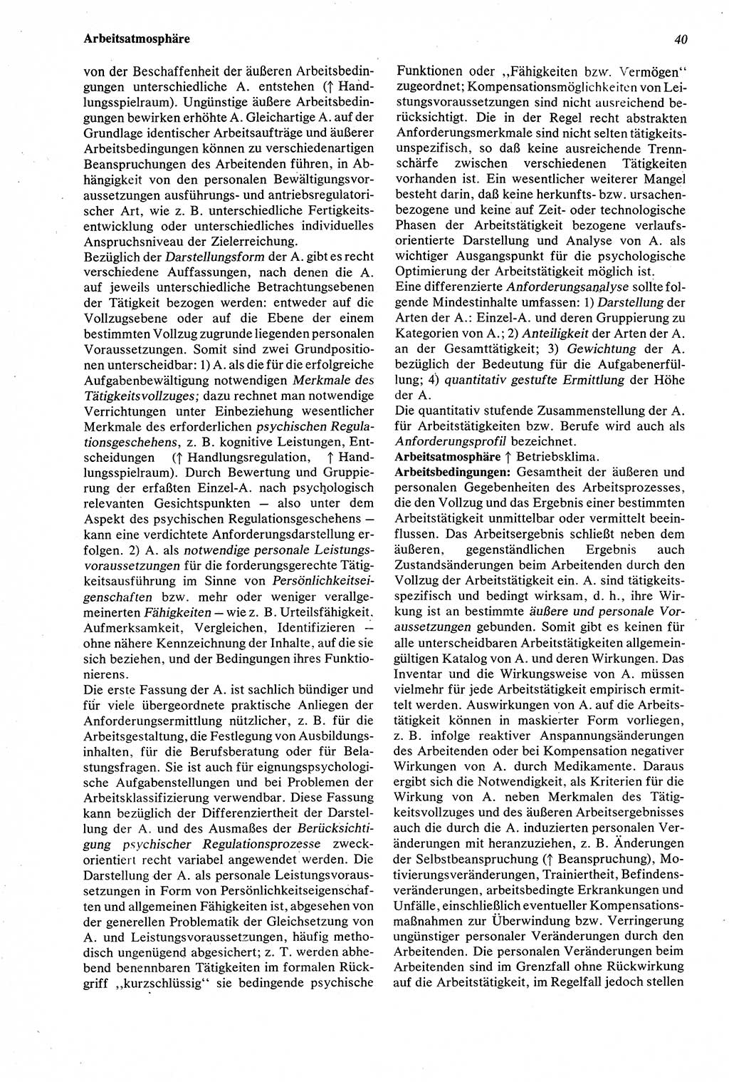 Wörterbuch der Psychologie [Deutsche Demokratische Republik (DDR)] 1976, Seite 40 (Wb. Psych. DDR 1976, S. 40)