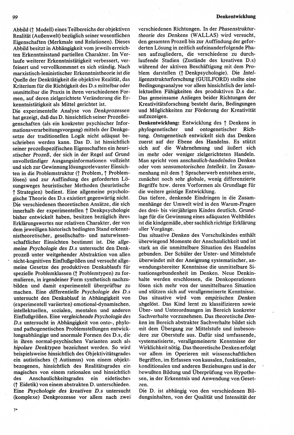Wörterbuch der Psychologie [Deutsche Demokratische Republik (DDR)] 1976, Seite 99 (Wb. Psych. DDR 1976, S. 99)