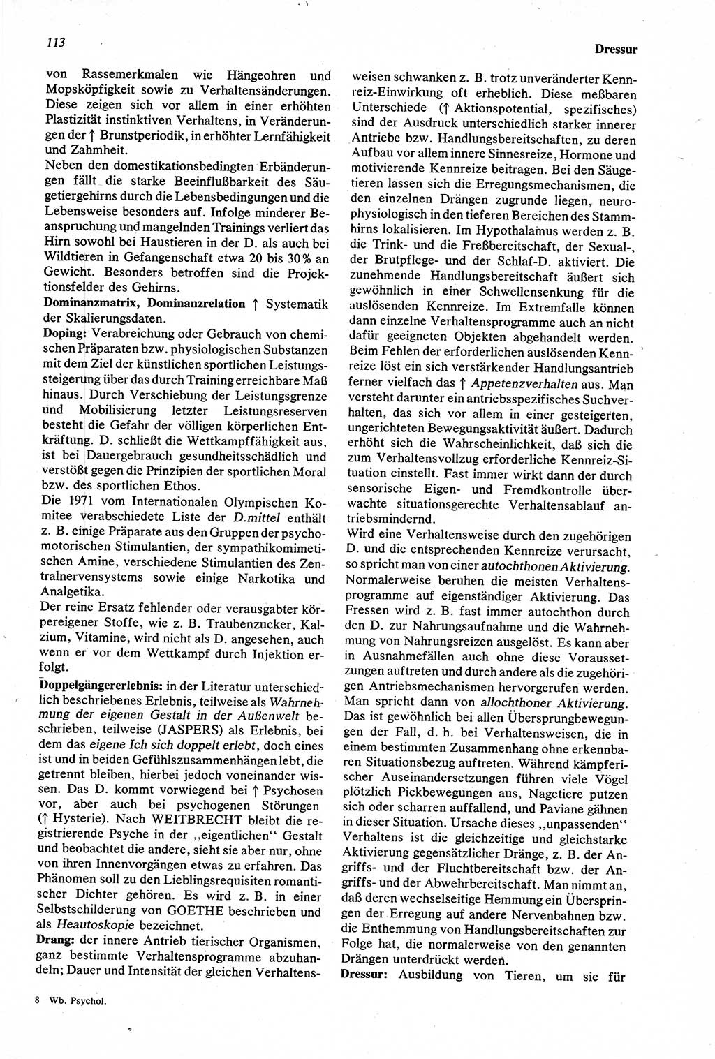 Wörterbuch der Psychologie [Deutsche Demokratische Republik (DDR)] 1976, Seite 113 (Wb. Psych. DDR 1976, S. 113)