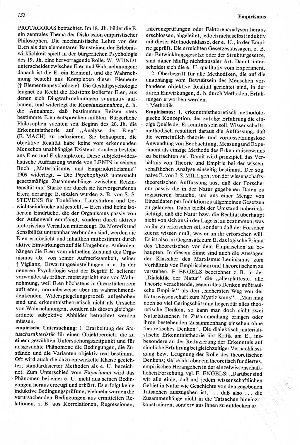 Wörterbuch der Psychologie [Deutsche Demokratische Republik (DDR)] 1976, Seite 133 (Wb. Psych. DDR 1976, S. 133)