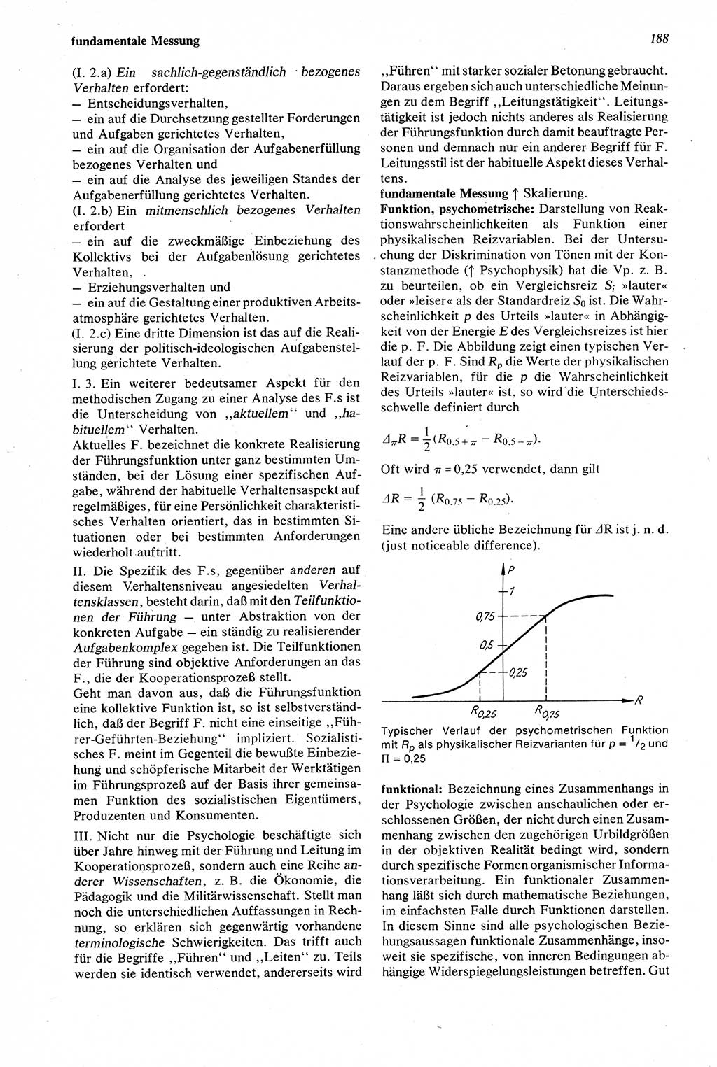 Wörterbuch der Psychologie [Deutsche Demokratische Republik (DDR)] 1976, Seite 188 (Wb. Psych. DDR 1976, S. 188)
