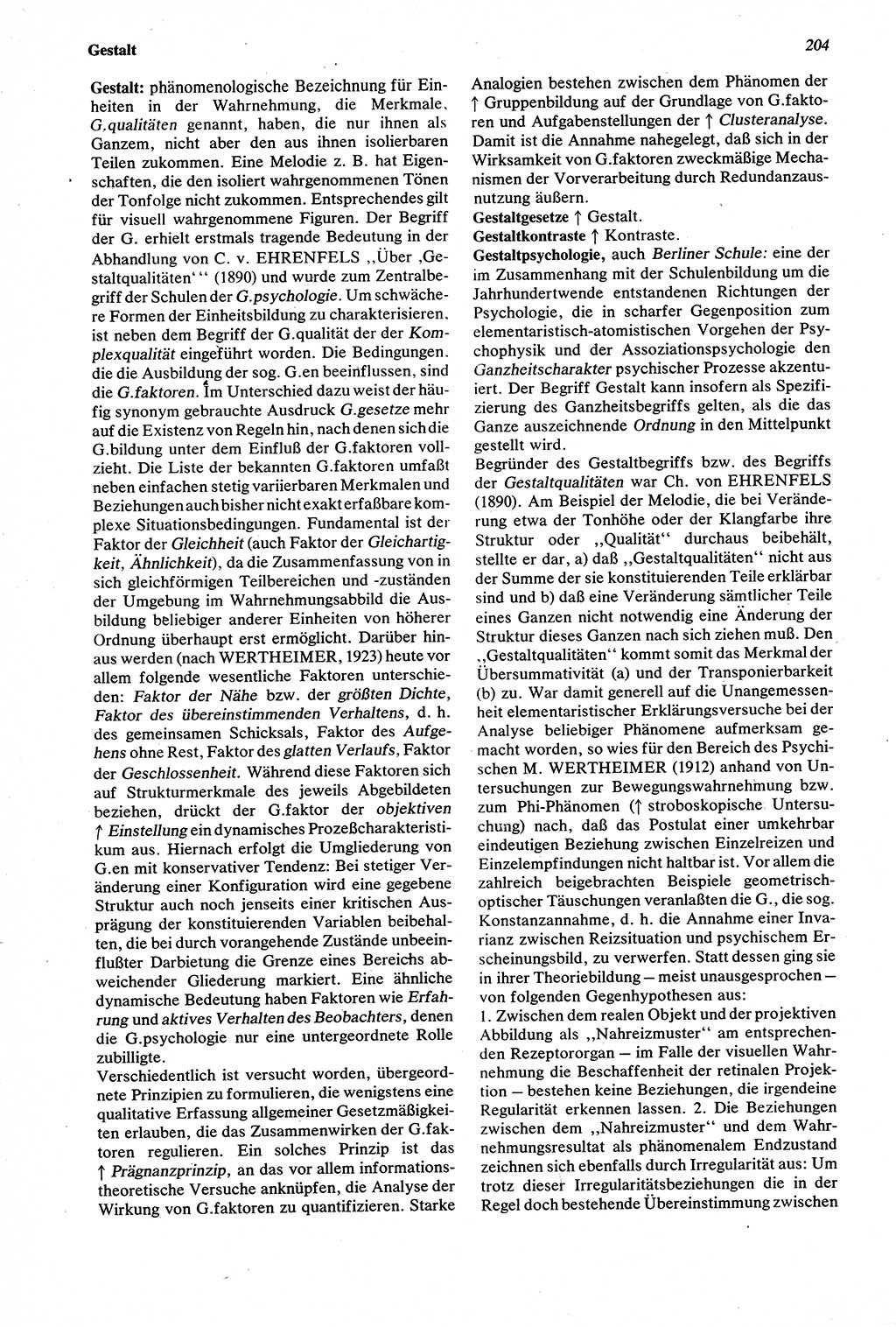 Wörterbuch der Psychologie [Deutsche Demokratische Republik (DDR)] 1976, Seite 204 (Wb. Psych. DDR 1976, S. 204)