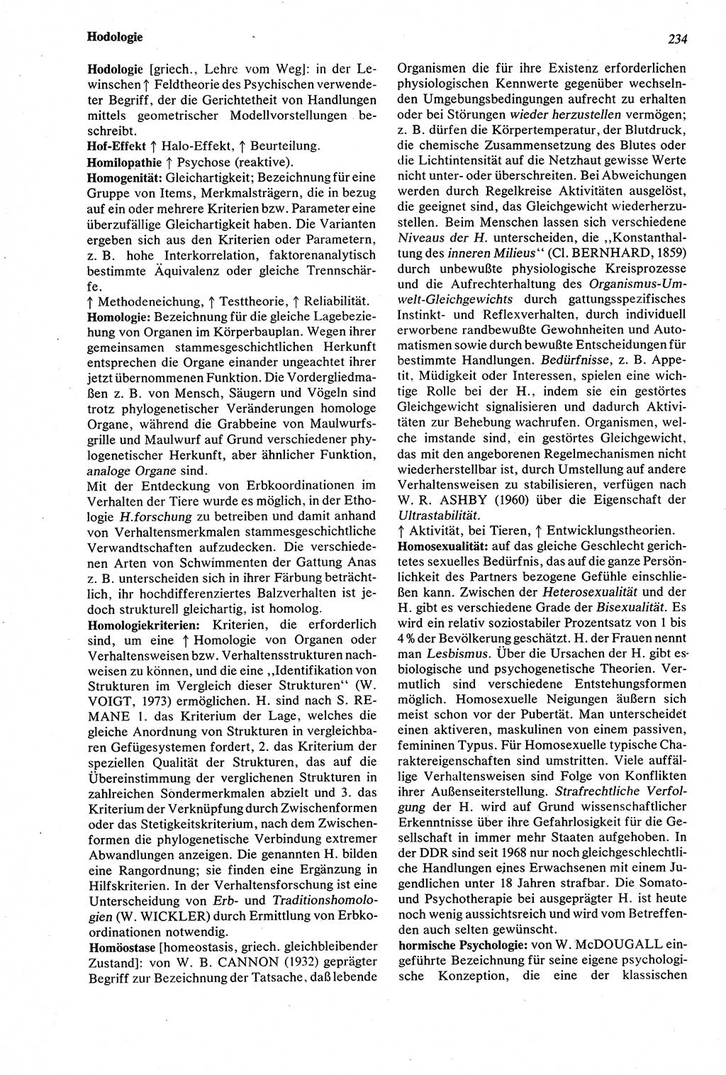 Wörterbuch der Psychologie [Deutsche Demokratische Republik (DDR)] 1976, Seite 234 (Wb. Psych. DDR 1976, S. 234)