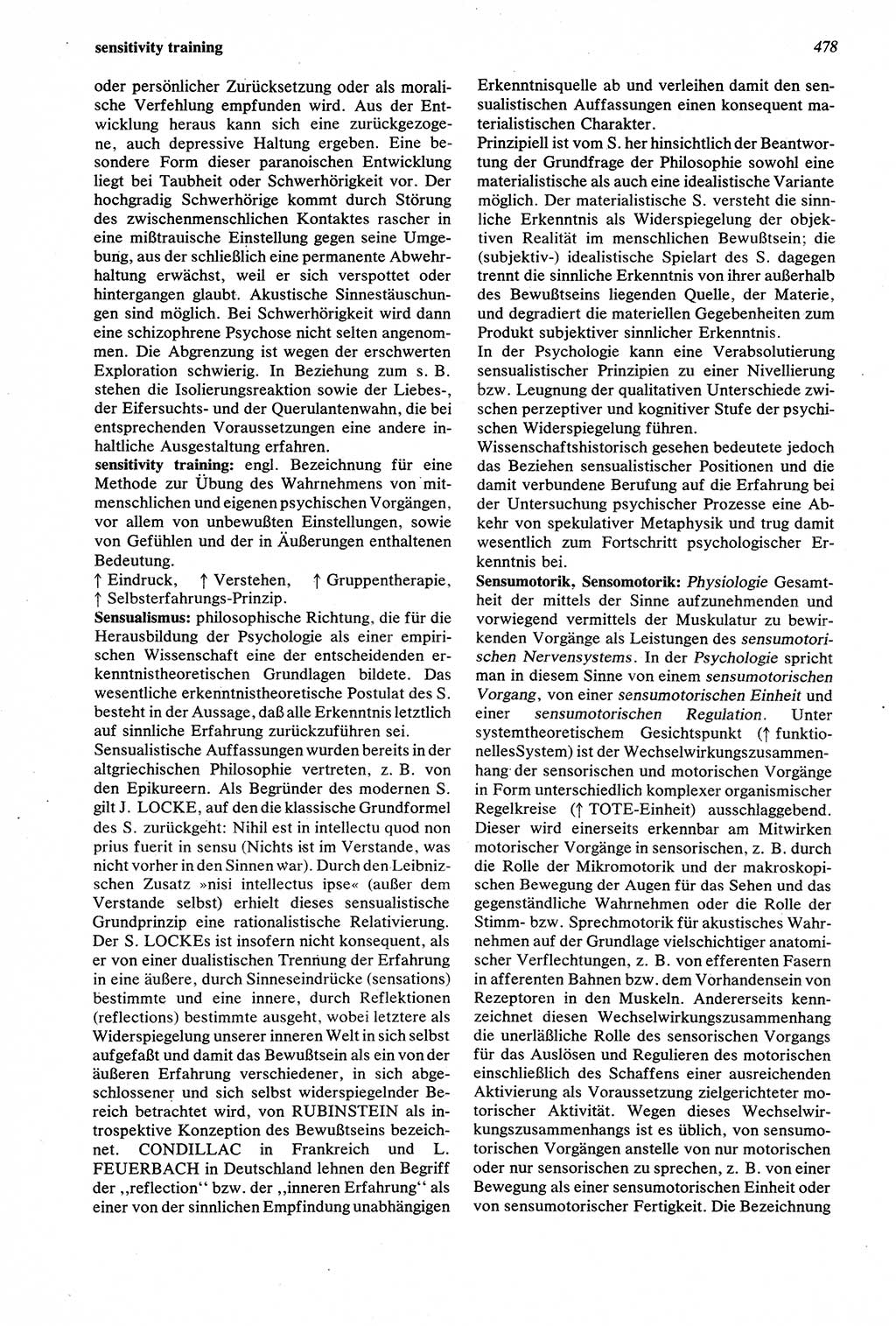 Wörterbuch der Psychologie [Deutsche Demokratische Republik (DDR)] 1976, Seite 478 (Wb. Psych. DDR 1976, S. 478)