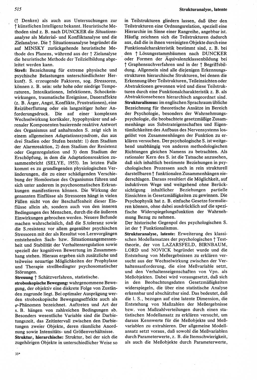 Wörterbuch der Psychologie [Deutsche Demokratische Republik (DDR)] 1976, Seite 515 (Wb. Psych. DDR 1976, S. 515)