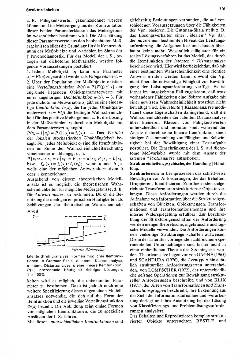 Wörterbuch der Psychologie [Deutsche Demokratische Republik (DDR)] 1976, Seite 516 (Wb. Psych. DDR 1976, S. 516)