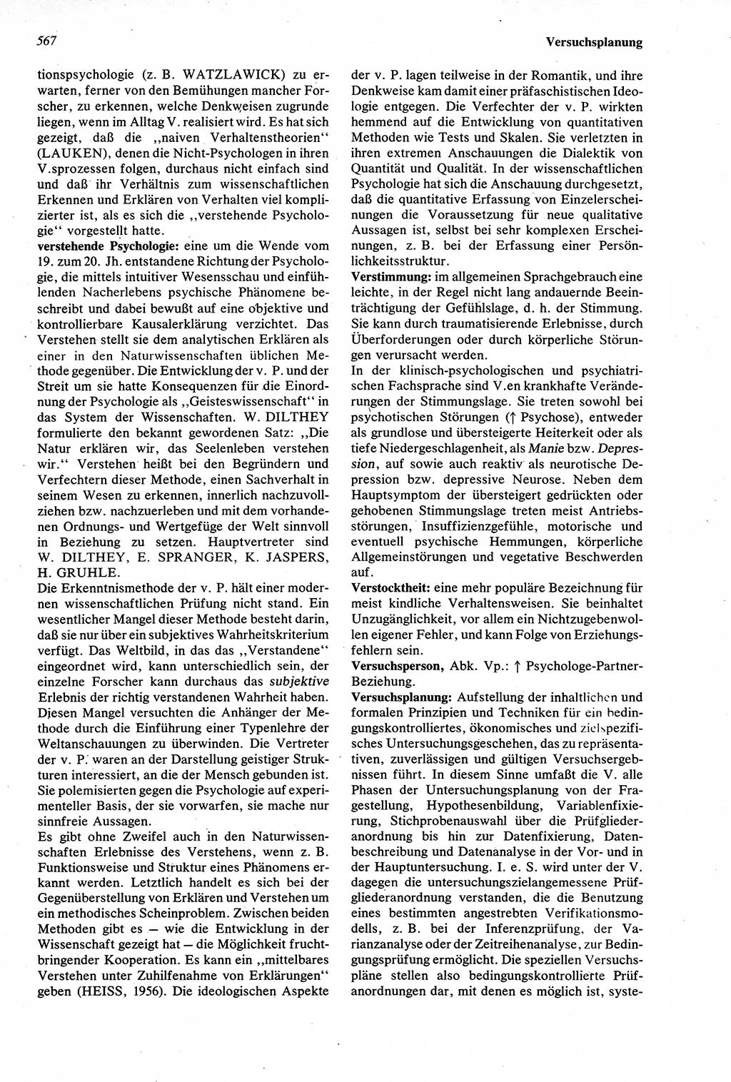 Wörterbuch der Psychologie [Deutsche Demokratische Republik (DDR)] 1976, Seite 567 (Wb. Psych. DDR 1976, S. 567)