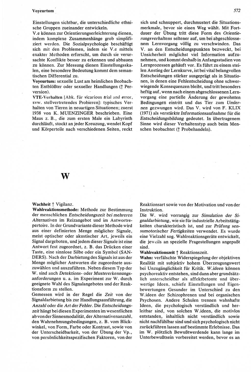 Wörterbuch der Psychologie [Deutsche Demokratische Republik (DDR)] 1976, Seite 572 (Wb. Psych. DDR 1976, S. 572)