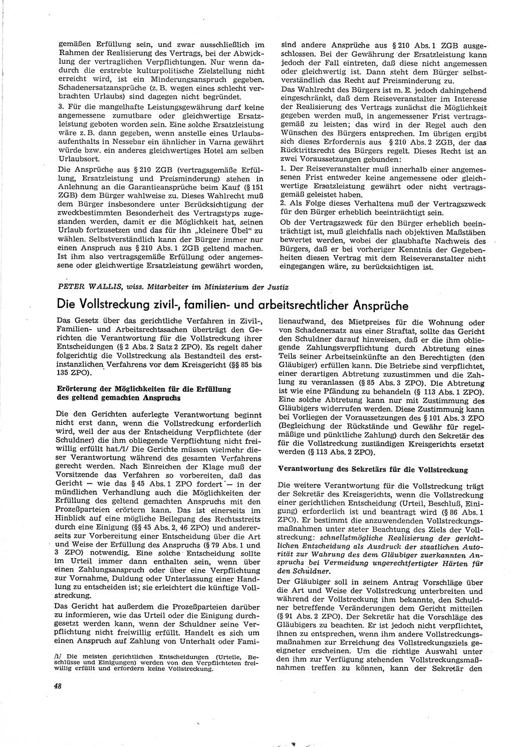 Neue Justiz (NJ), Zeitschrift für Recht und Rechtswissenschaft [Deutsche Demokratische Republik (DDR)], 30. Jahrgang 1976, Seite 48 (NJ DDR 1976, S. 48)